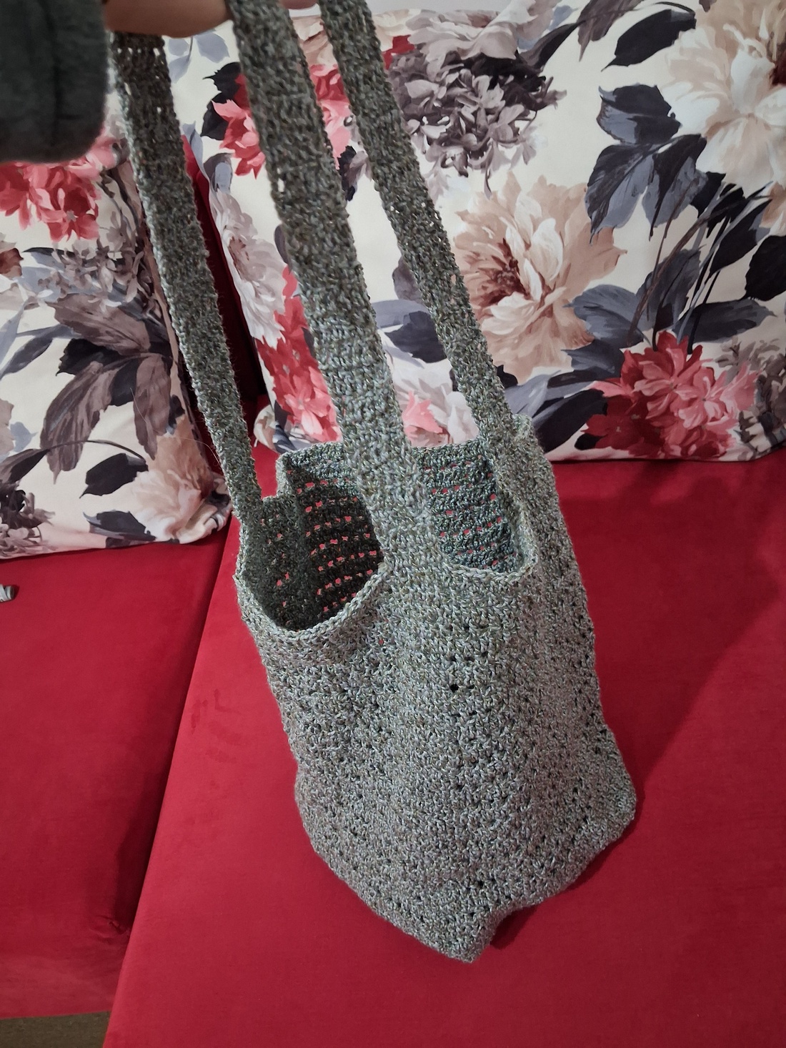 Sacoșă crosetata manual  - genți și portofele - geantă pentru cumpărături - plasă de fructe și legume - Artynos.ro