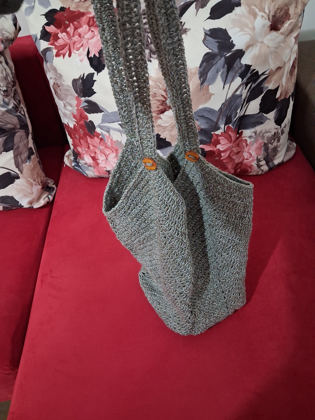 Sacoșă crosetata manual  - genți și portofele - geantă pentru cumpărături - plasă de fructe și legume - Artynos.ro