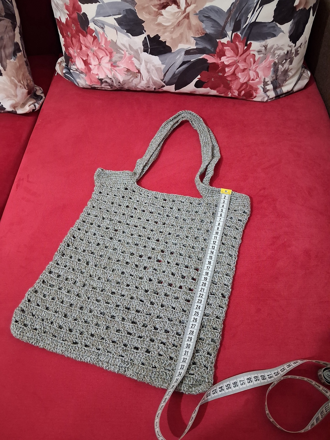 Sacoșă crosetata manual  - genți și portofele - geantă pentru cumpărături - plasă de fructe și legume - Artynos.ro