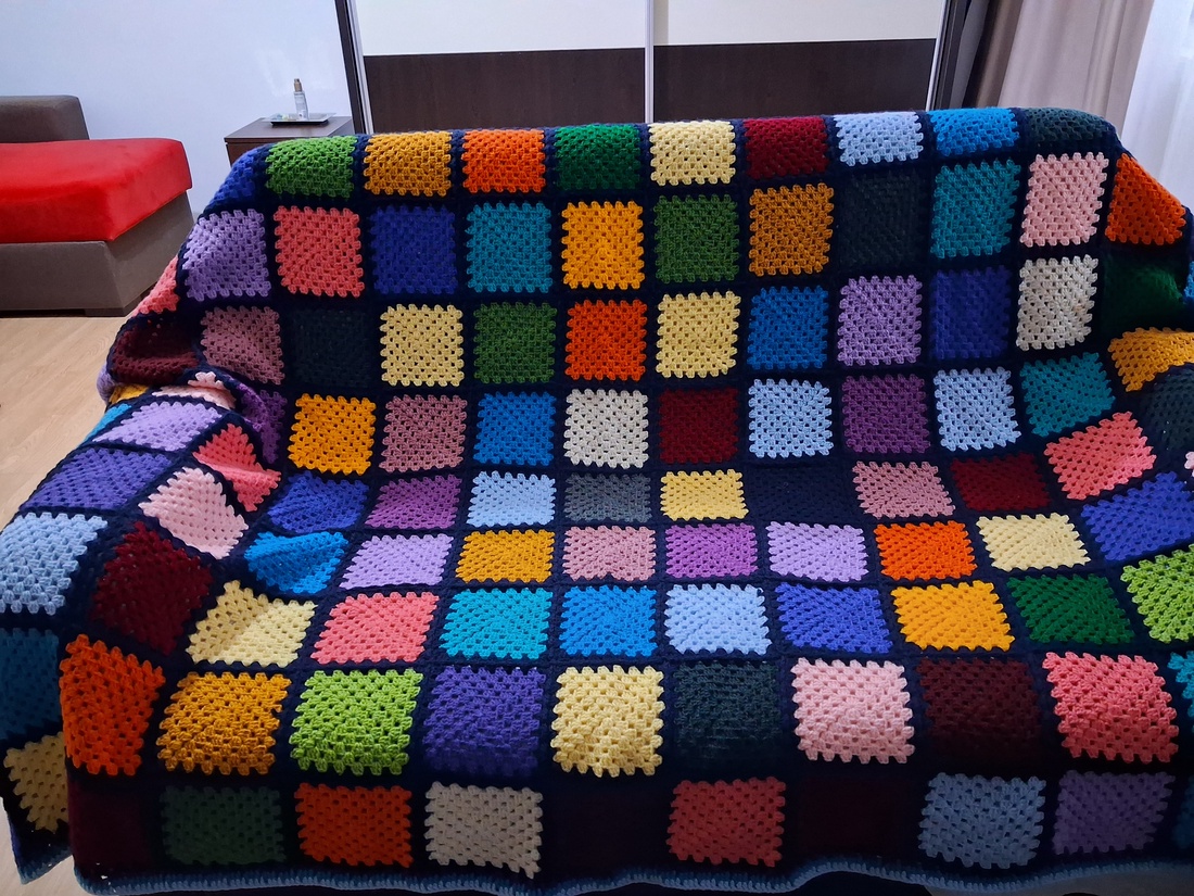 Pătură crosetata manual  - casă & stil de viață - textile de casă - pături - Artynos.ro