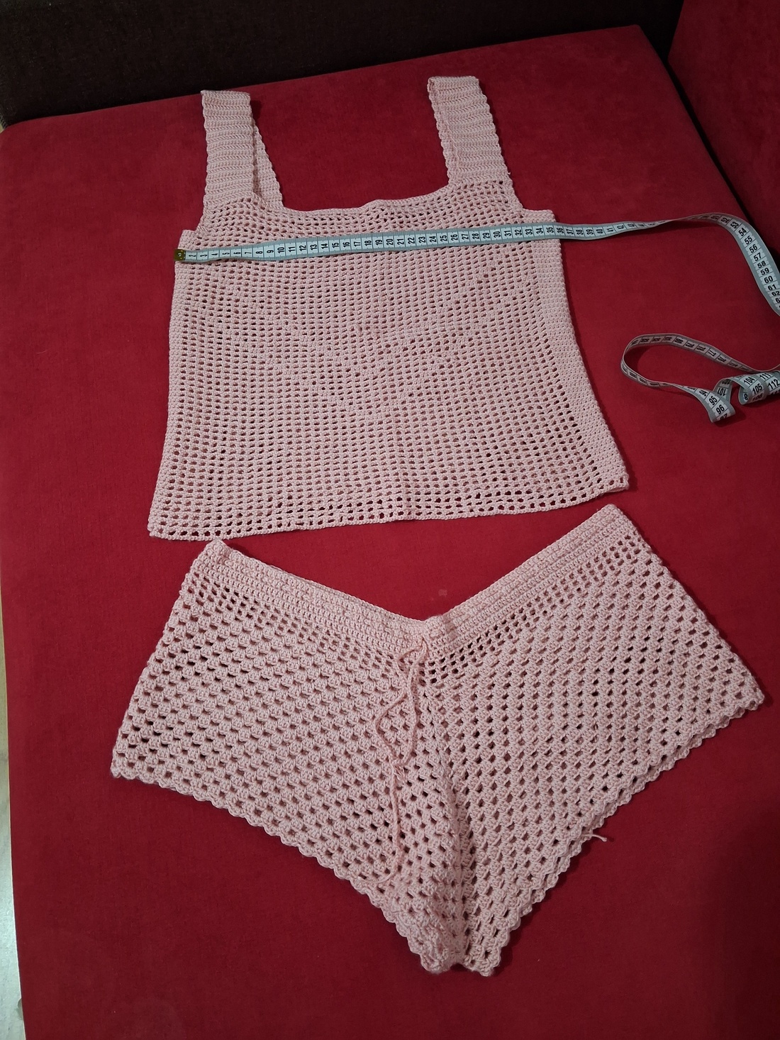 Costum crosetat de vară  - îmbrăcăminte și modă - haine damă - blazer și costum - Artynos.ro