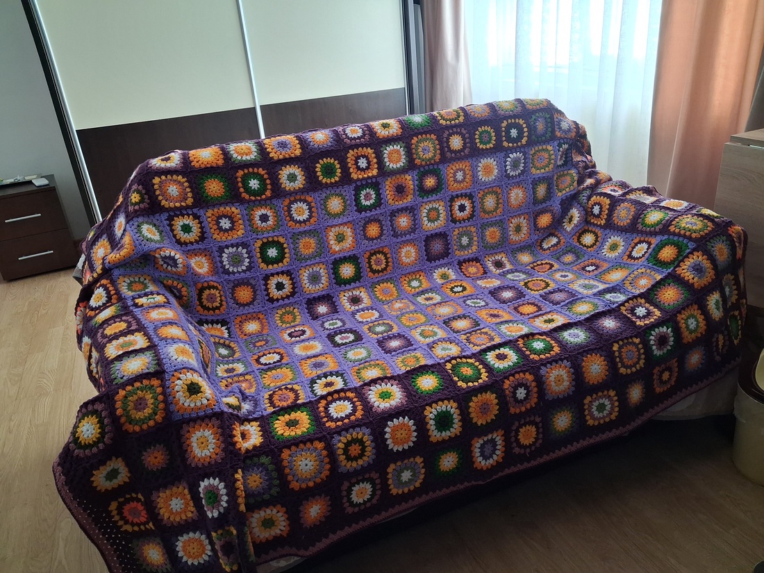 Pătură crosetata manual  - casă & stil de viață - textile de casă - pături - Artynos.ro