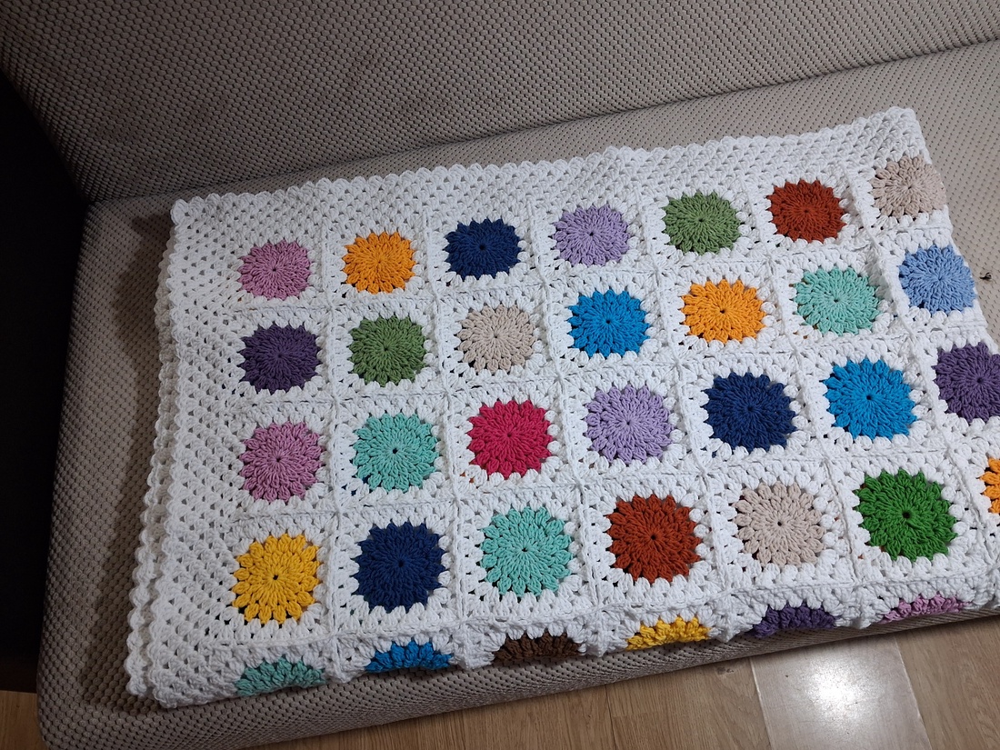 Pătură crosetata  - casă & stil de viață - textile de casă - cuvertură de pat - Artynos.ro