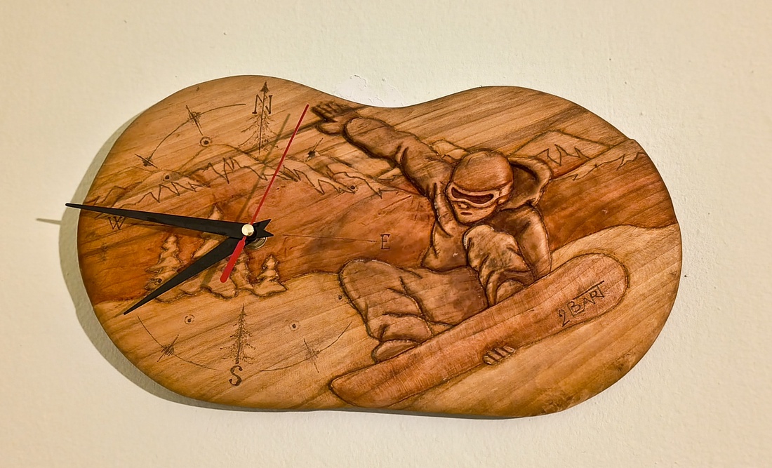 ceas de perete snowboard - casă & stil de viață - decorațiuni de casă - decorațiuni de pereți - ceasuri de perete - Artynos.ro