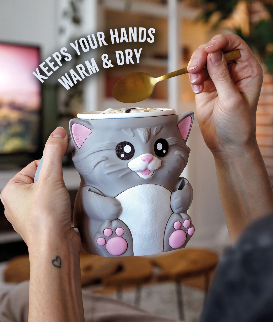 ��� Suport înghețată pisicuță � decor adorabil și practic � cu sertar pt sprinkles ��� - casă & stil de viață - echipamente de bucătărie - accesorii de servire - căni - Artynos.ro