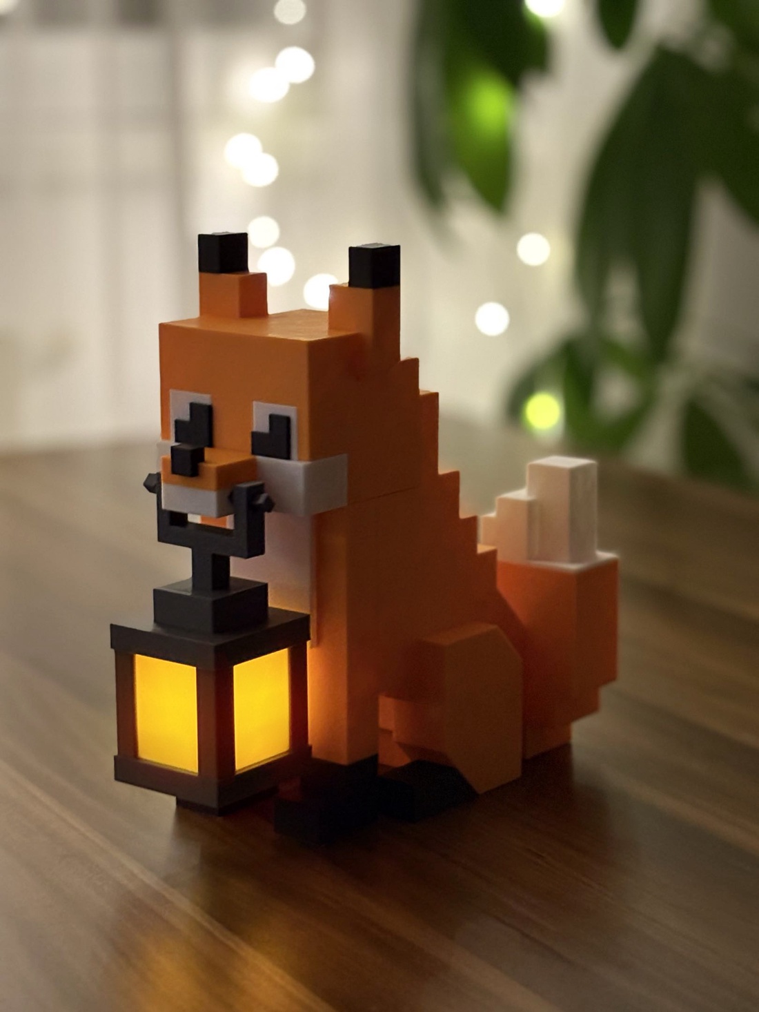 Lampă Minecraft Vulpita �  LED Ambient ,  Print 3D , Cadou gamer - casă & stil de viață - lămpi și corpuri de iluminat - lampă de ambianță - Artynos.ro