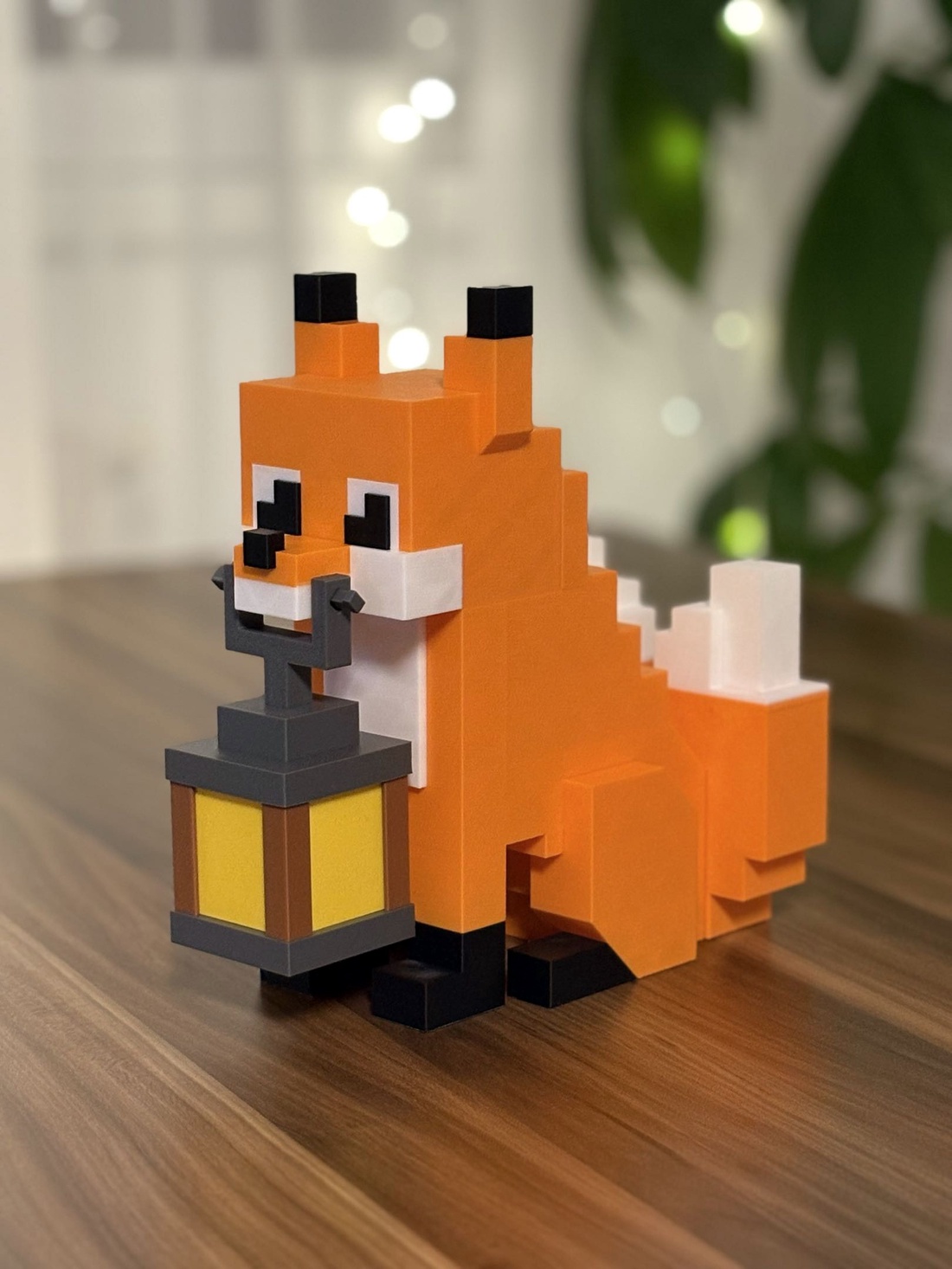 Lampă Minecraft Vulpita �  LED Ambient ,  Print 3D , Cadou gamer - casă & stil de viață - lămpi și corpuri de iluminat - lampă de ambianță - Artynos.ro