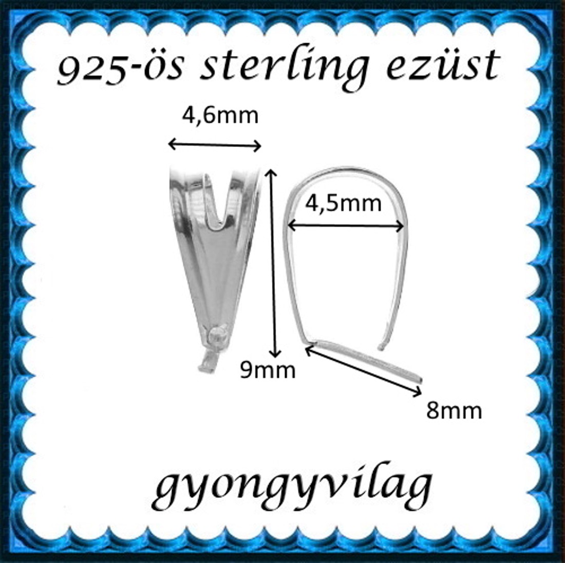 Accesorii pentru bijuterii din argint 925: suport pandantiv, închidere pandantiv EMK 113e - - Artynos.ro Accesorii pentru bijuterii din argint 925: suport pandantiv, închidere pandantiv EMK 113e - - Artynos.ro