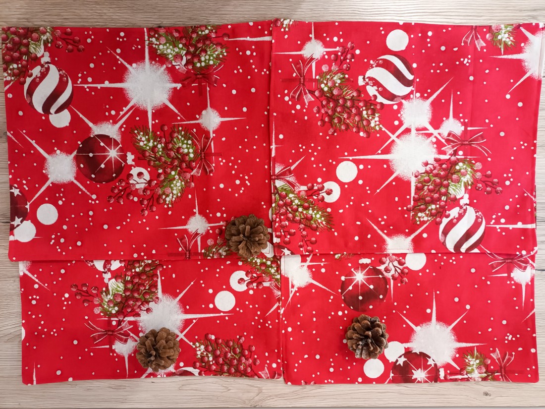 Plasă textilă de Crăciun - crăciun - decorațiuni de crăciun de casă - decor pentru masă de crăciun - Artynos.ro