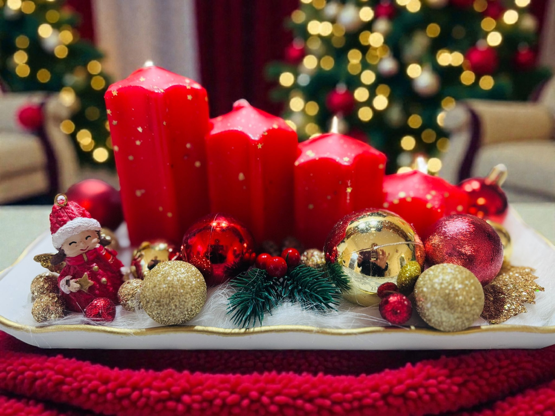 Magia Roșie de Crăciun - crăciun - decorațiuni de crăciun de casă - decor pentru masă de crăciun - Artynos.ro