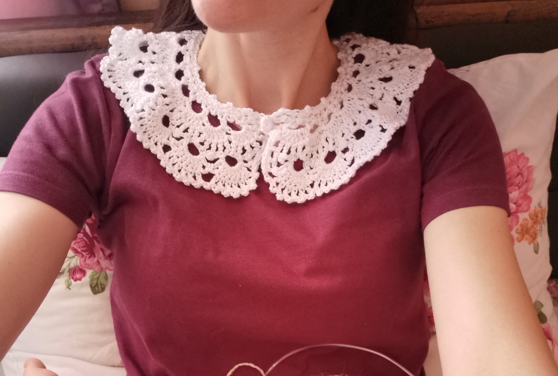 Guler decorativ croșetat - bijuterii - coliere - coliere brodate - Artynos.ro