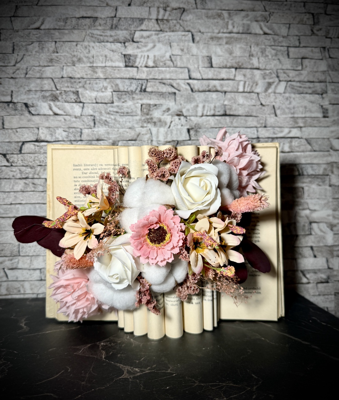 Aranjament floral tip carte - casă & stil de viață - accesorii pentru decorat casa - suport de flori - buchete de flori - Artynos.ro Aranjament floral tip carte - casă & stil de viață - accesorii pentru decorat casa - suport de flori - buchete de flori - Artynos.ro