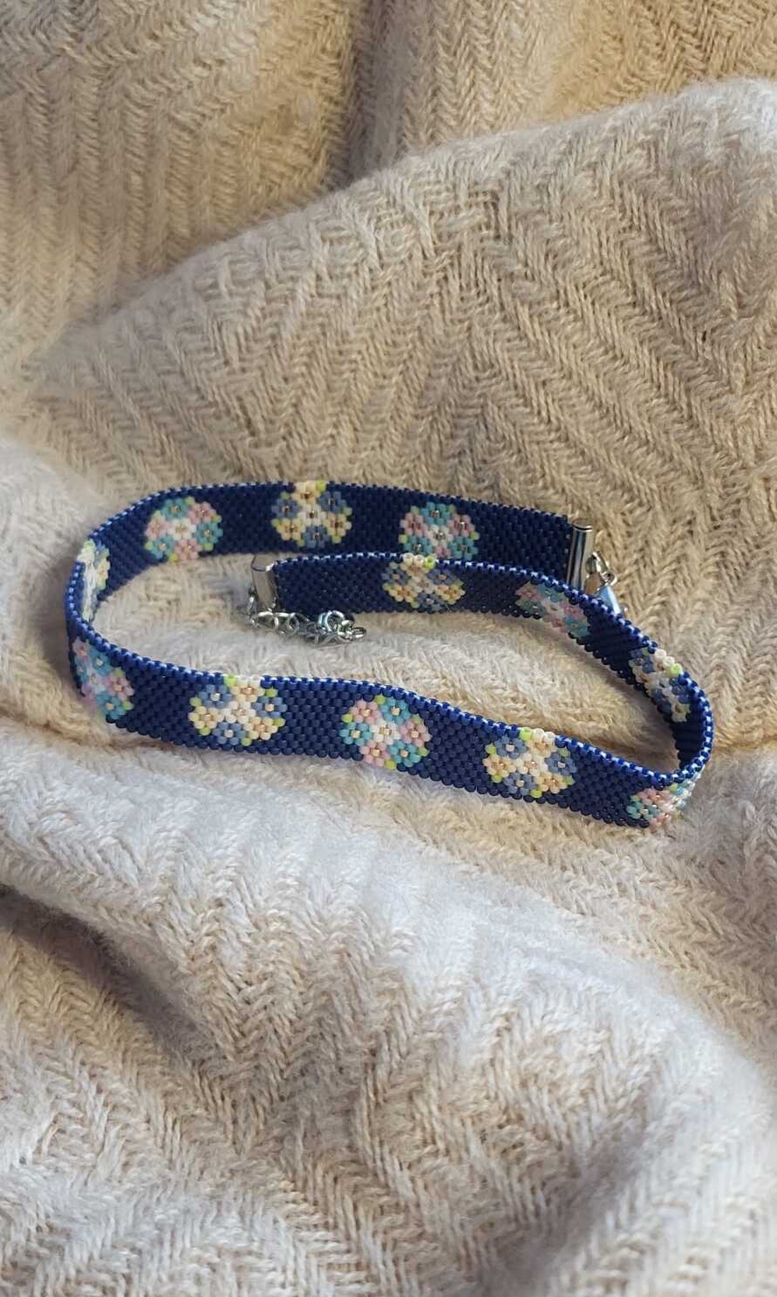 Colier chocher Flori de gheata - bijuterii - coliere - chockere - Artynos.ro