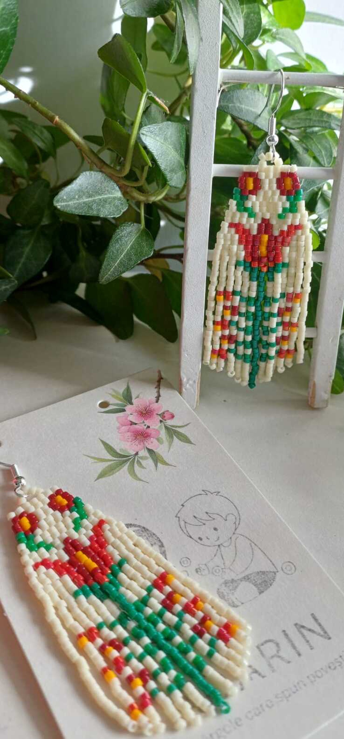 Cercei Văpaia Lalelei - bijuterii - cercei - cercei din mărgele - Artynos.ro