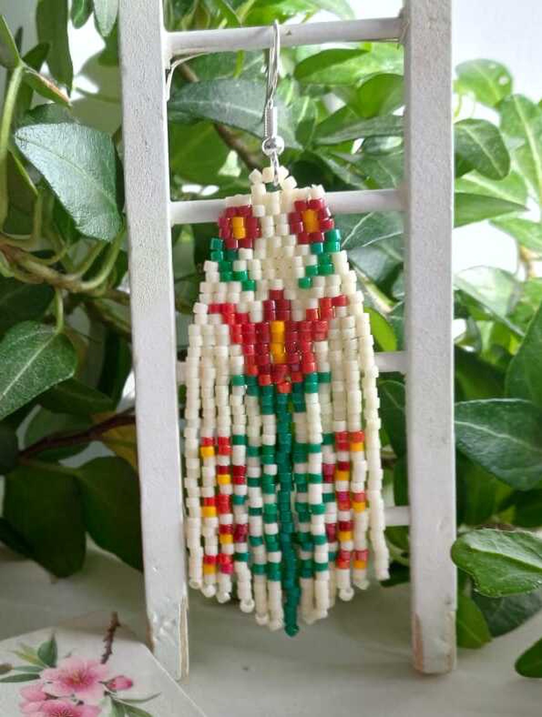 Cercei Văpaia Lalelei - bijuterii - cercei - cercei din mărgele - Artynos.ro