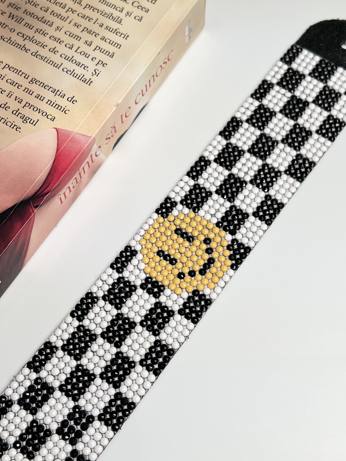 Semn de carte Checkered Smile - cărți și creații cu tematică muzicală, cadouri - semn de carte - Artynos.ro