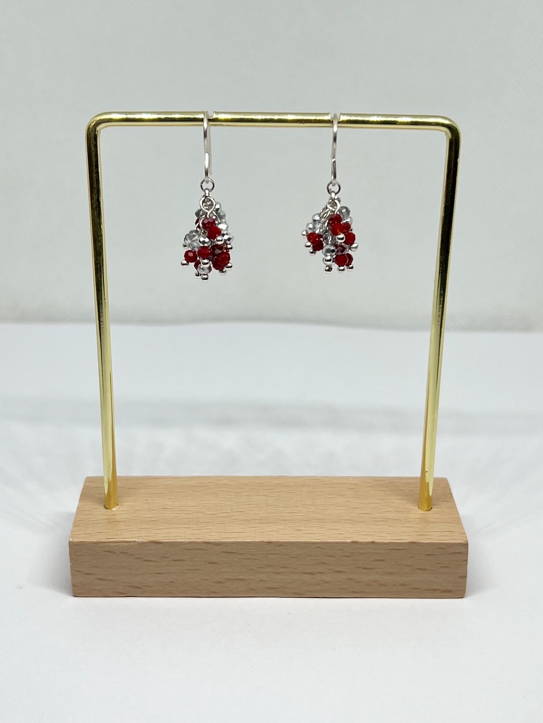 Ruby glow - bijuterii - cercei - cercei din mărgele - Artynos.ro