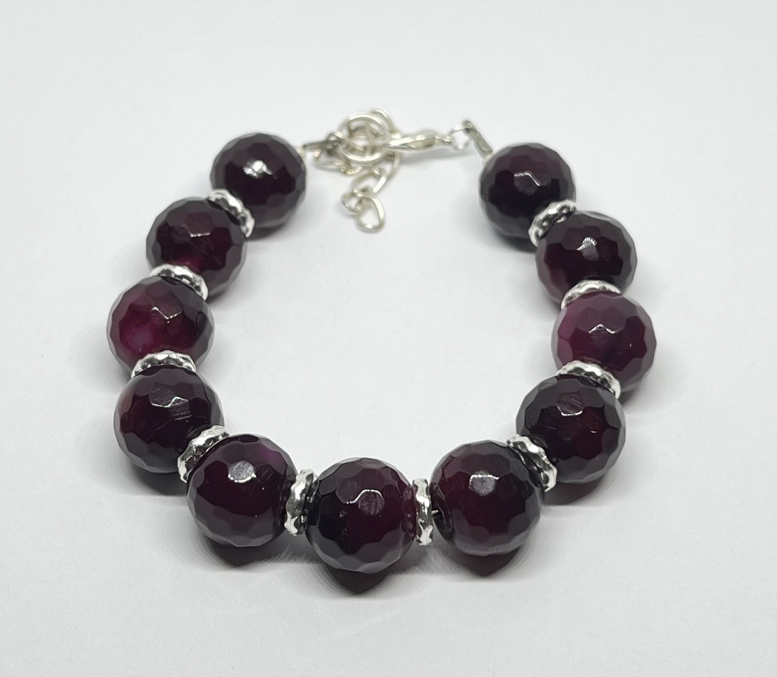 Burgundy Glow - bijuterii - brățări - brățări din pietre semiprețioase - Artynos.ro