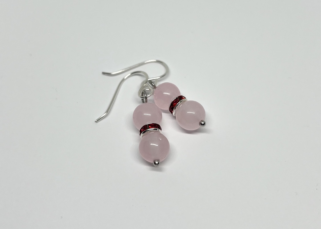 Eleganta Roz - bijuterii - cercei - cercei din pietre semiprețioase - Artynos.ro