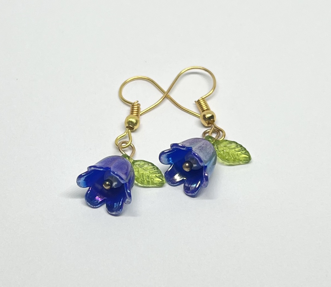 Cercei Bluebell Charm - bijuterii - cercei - cercei din mărgele - Artynos.ro