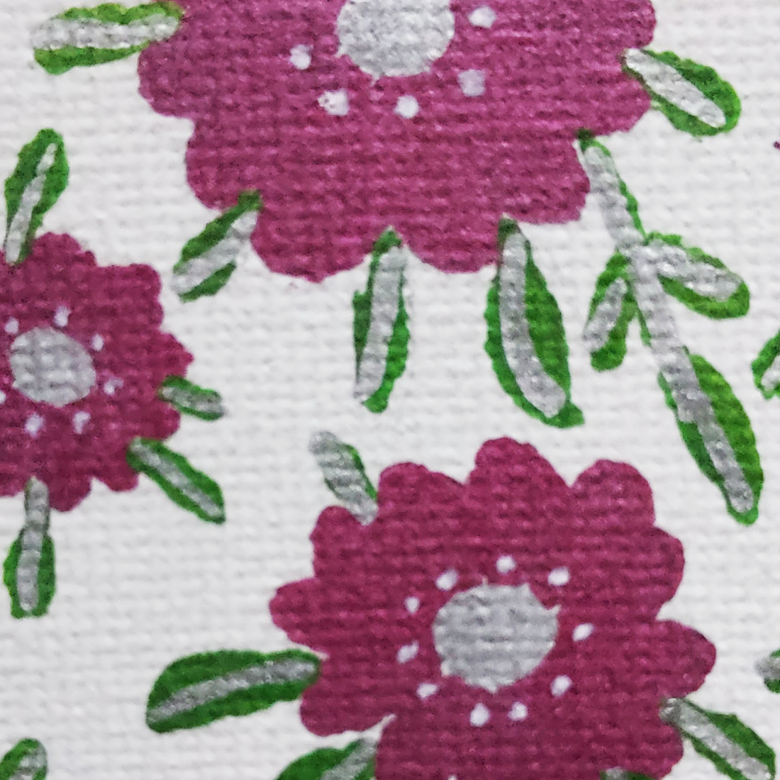 Mini Tablou pe Panza Flori Roz/Magenta cu Mini Sevalet - casă & stil de viață - accesorii pentru decorat casa - picturi murale - tablouri/picturi pe pânză - Artynos.ro