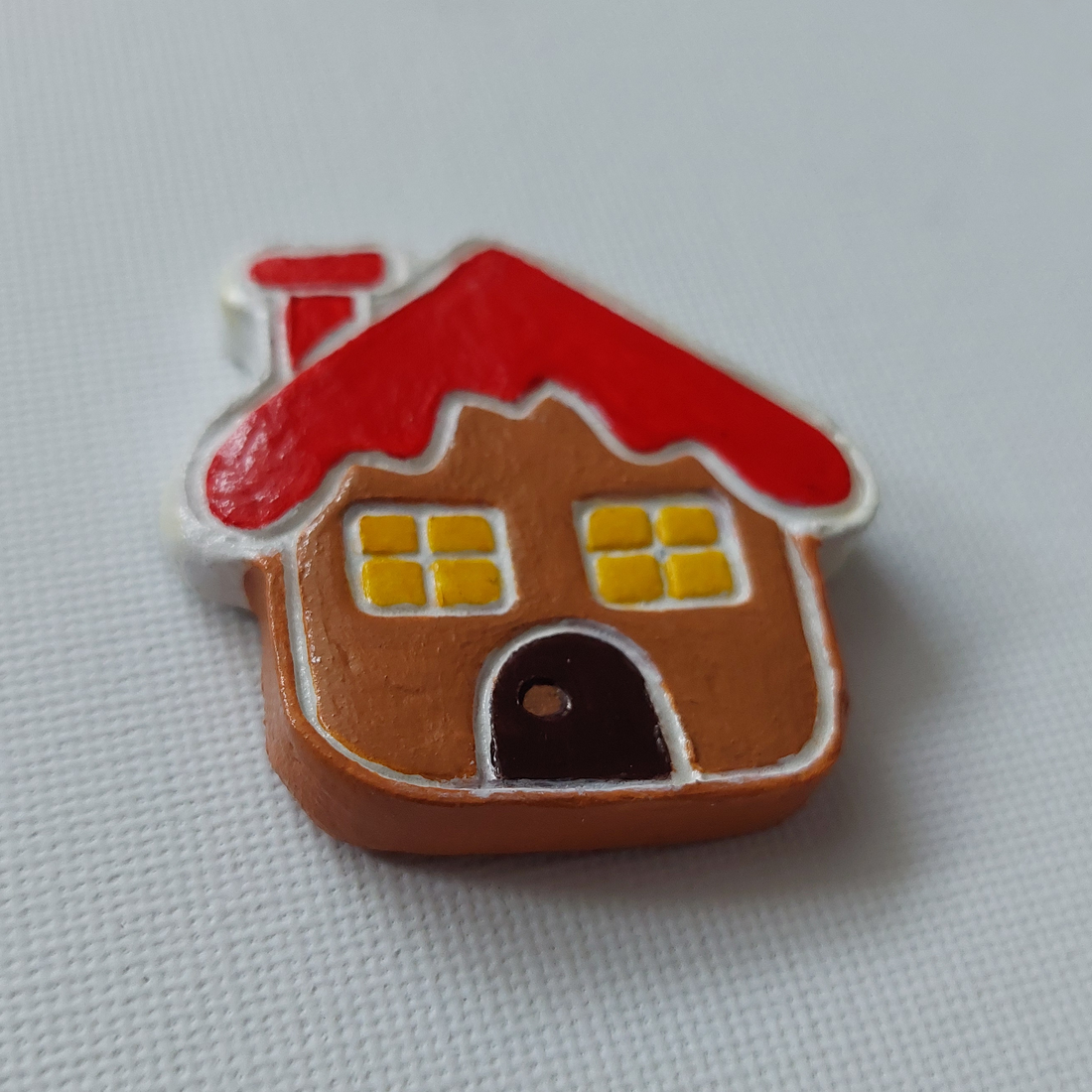 Brosa Craciun Casa de Turta Dulce din lut polimeric - crăciun - cadouri de moș crăciun - cadouri de moș crăciun - Artynos.ro