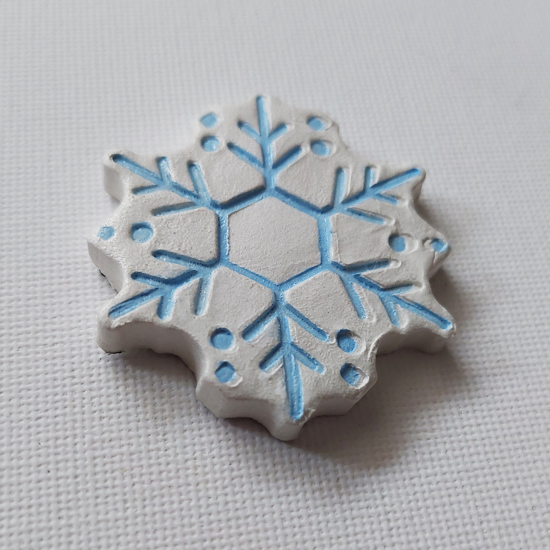 Brosa Craciun Fulg de Nea din lut polimeric - crăciun - cadouri de moș crăciun - cadouri de moș crăciun - Artynos.ro