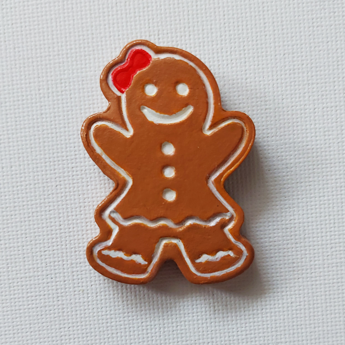 Brosa Craciun Om de Turta Dulce din lut polimeric - crăciun - cadouri de moș crăciun - cadouri de moș crăciun - Artynos.ro