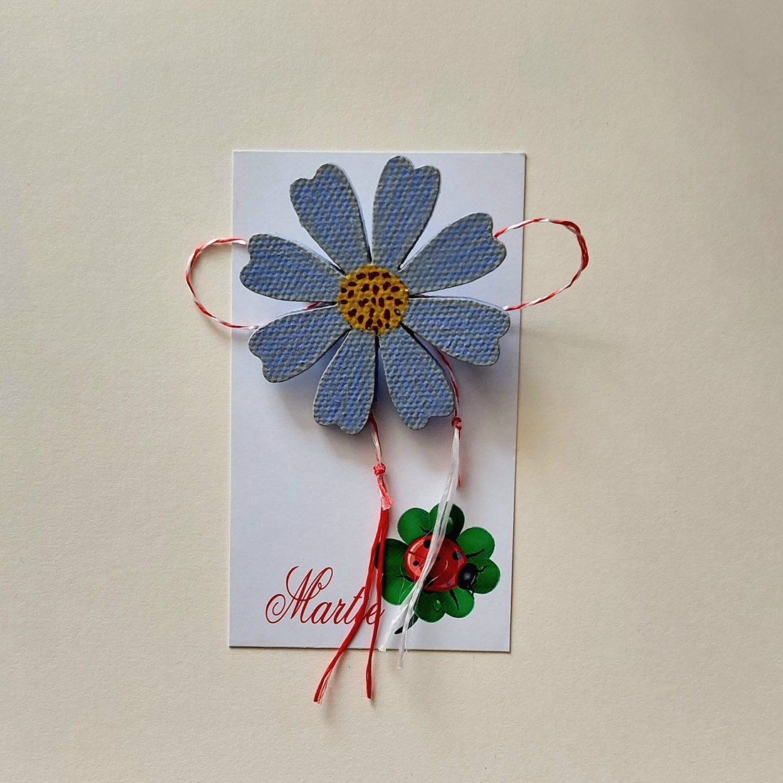 Mărțișor Handmade Broșă Floare Cosmos Violet Pictată cu Acrilice pe Lemn - bijuterii - mărțișor - Artynos.ro