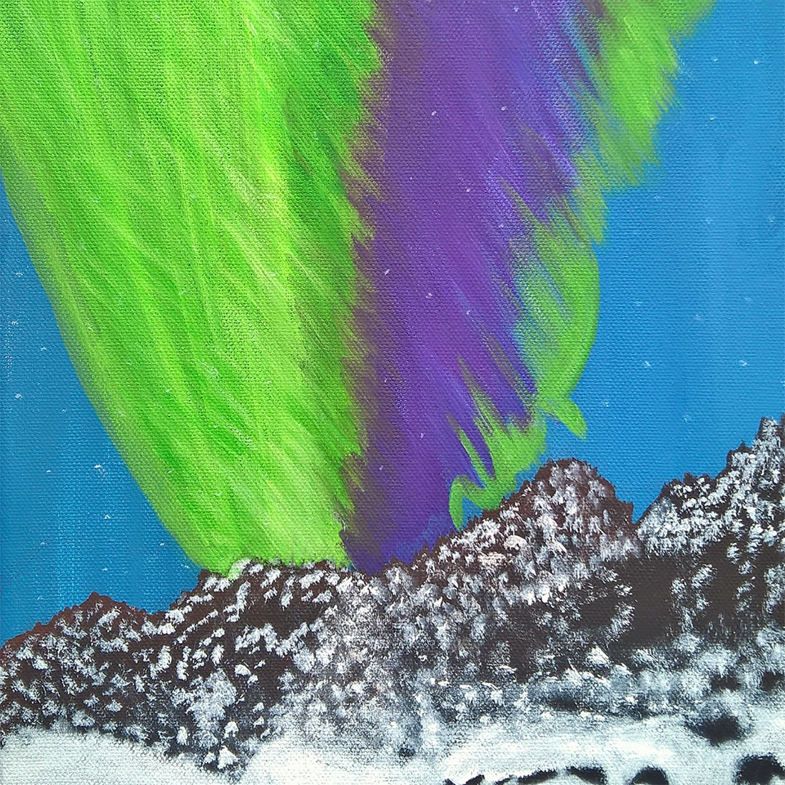 Tablou Pictat Acrilic pe Panza Aurora Boreala  - casă & stil de viață - decorațiuni de casă - picturi murale - tablouri/picturi pe pânză - Artynos.ro