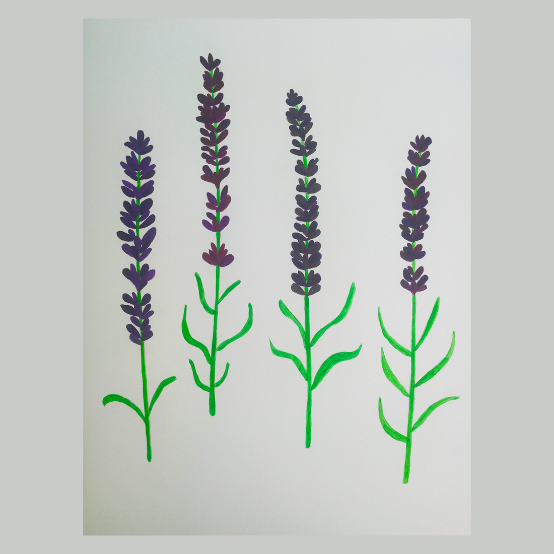 Ilustratie Pictura Tablou Acuarele Flori Lavandă - arte vizuale și accesorii  - picturi - acuarele picturi - Artynos.ro