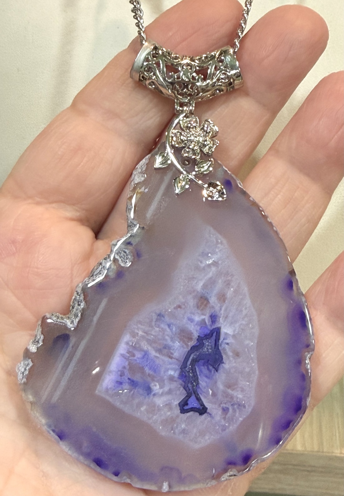 SET LAVENDER ELEMENT agate,ametist,hematit,inox - bijuterii - seturi de bijuterii - Artynos.ro