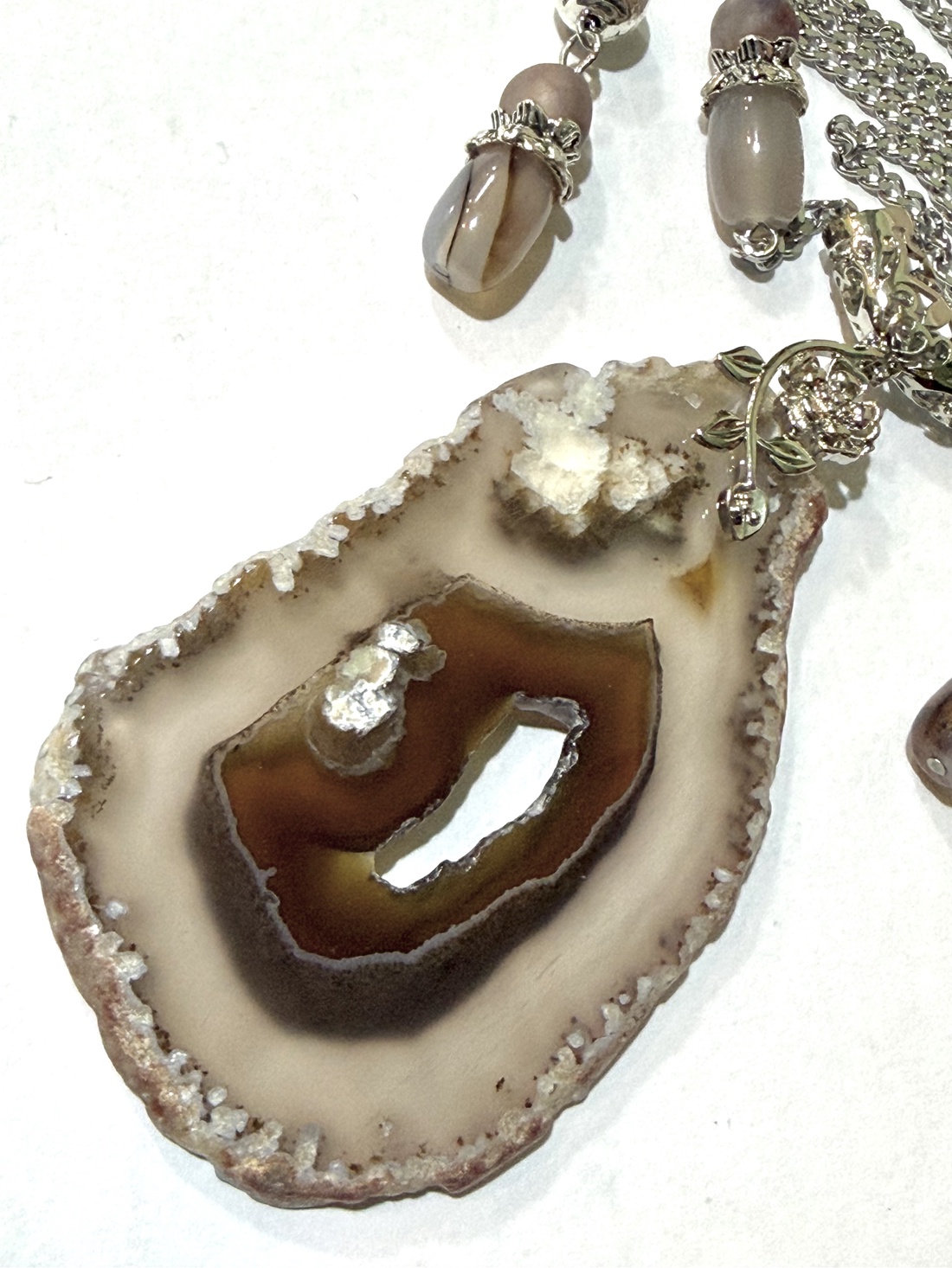 SETGREY ELEMENT agate,inox - bijuterii - seturi de bijuterii - Artynos.ro
