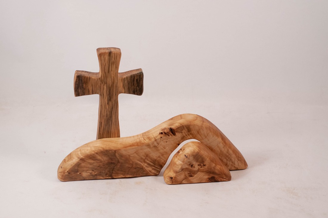 Decorațiune de Paște cu cruce, cruce din lemn - casă & stil de viață - accesorii religioase - cruce - Artynos.ro