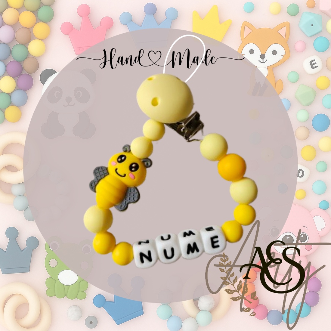 Lanț pentru suzetă personalizat - jucării și echipamente pentru copii - jucării bebeluși - lanț suzetă - Artynos.ro Lanț pentru suzetă personalizat - jucării și echipamente pentru copii - jucării bebeluși - lanț suzetă - Artynos.ro