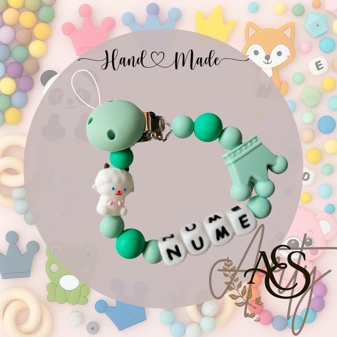 Lanț pentru suzetă personalizat - jucării și echipamente pentru copii - jucării bebeluși - lanț suzetă - Artynos.ro Lanț pentru suzetă personalizat - jucării și echipamente pentru copii - jucării bebeluși - lanț suzetă - Artynos.ro