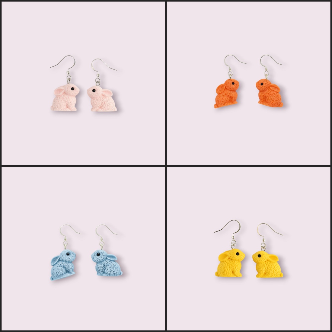 Cercei Bunnies - Argint 925  - bijuterii - cercei - cercei cu figurine - Artynos.ro