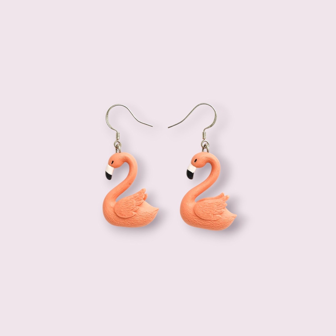 Cercei Flamingo  - Argint S925 - bijuterii - cercei - cercei cu figurine - Artynos.ro