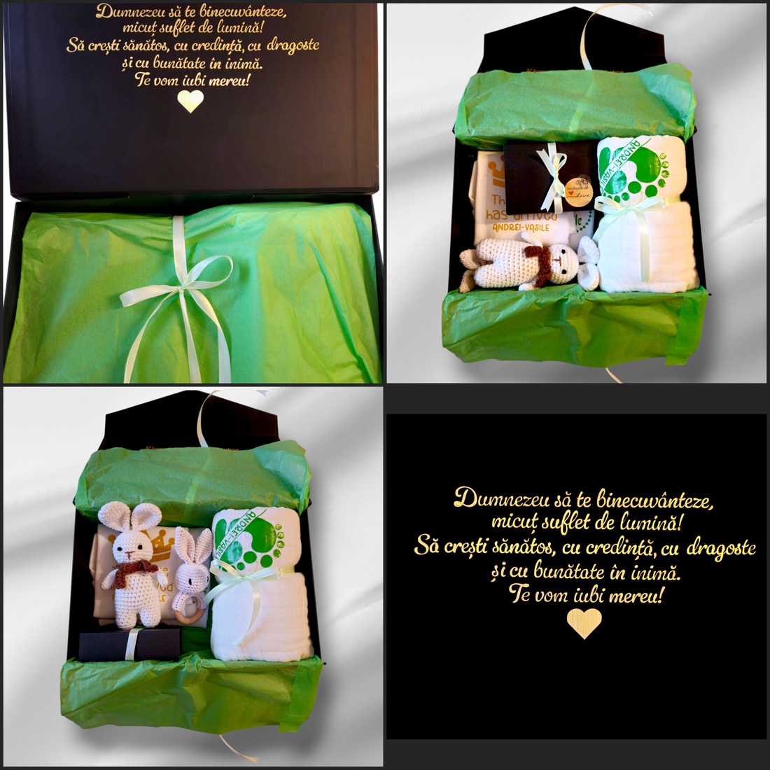 Cutie cadou nou-născut personalizată - jucării și echipamente pentru copii - daruri de botez - Artynos.ro