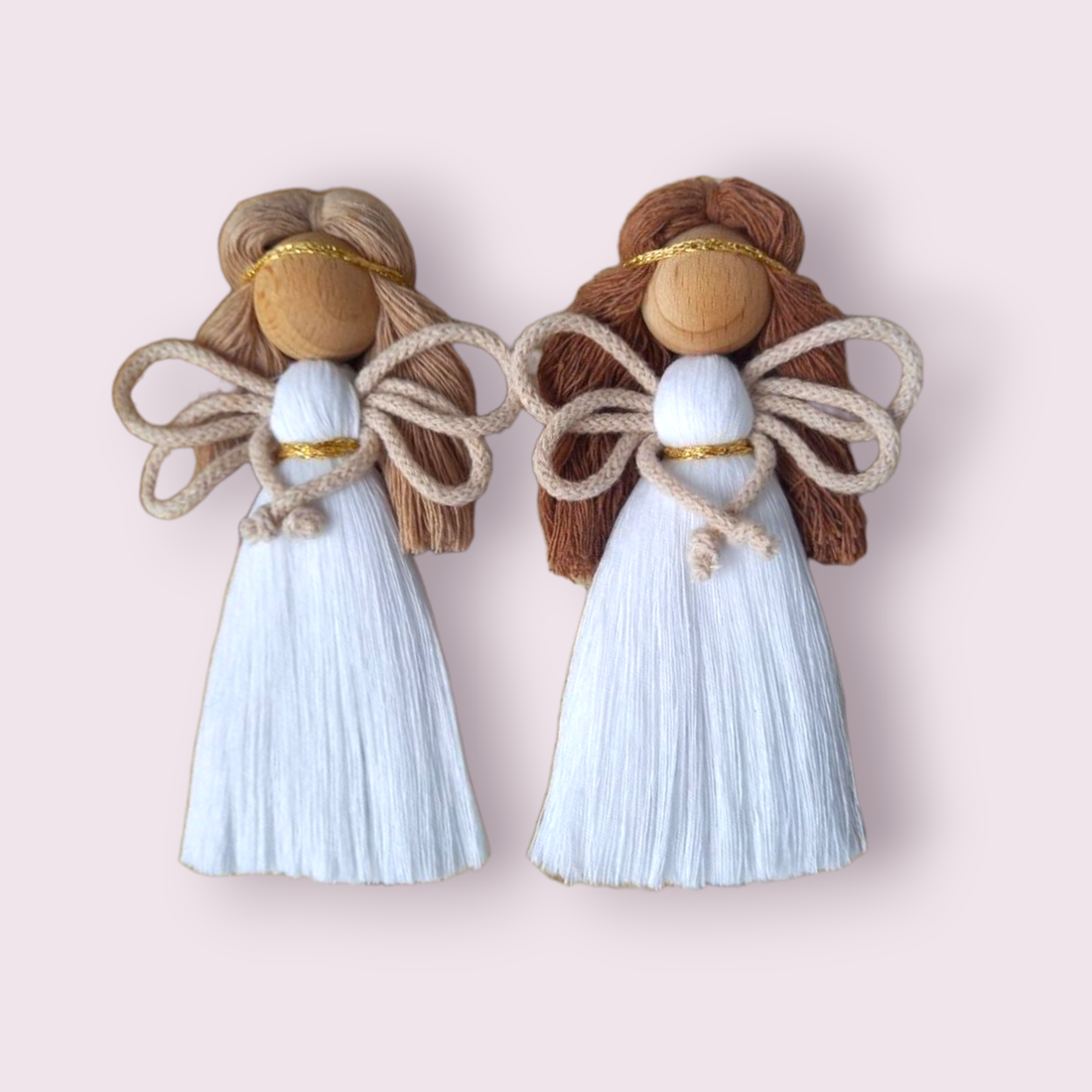 Decorațiuni macramé Angels - crăciun - decorațiuni de crăciun de casă - figurine pentru pomul de crăciun - Artynos.ro