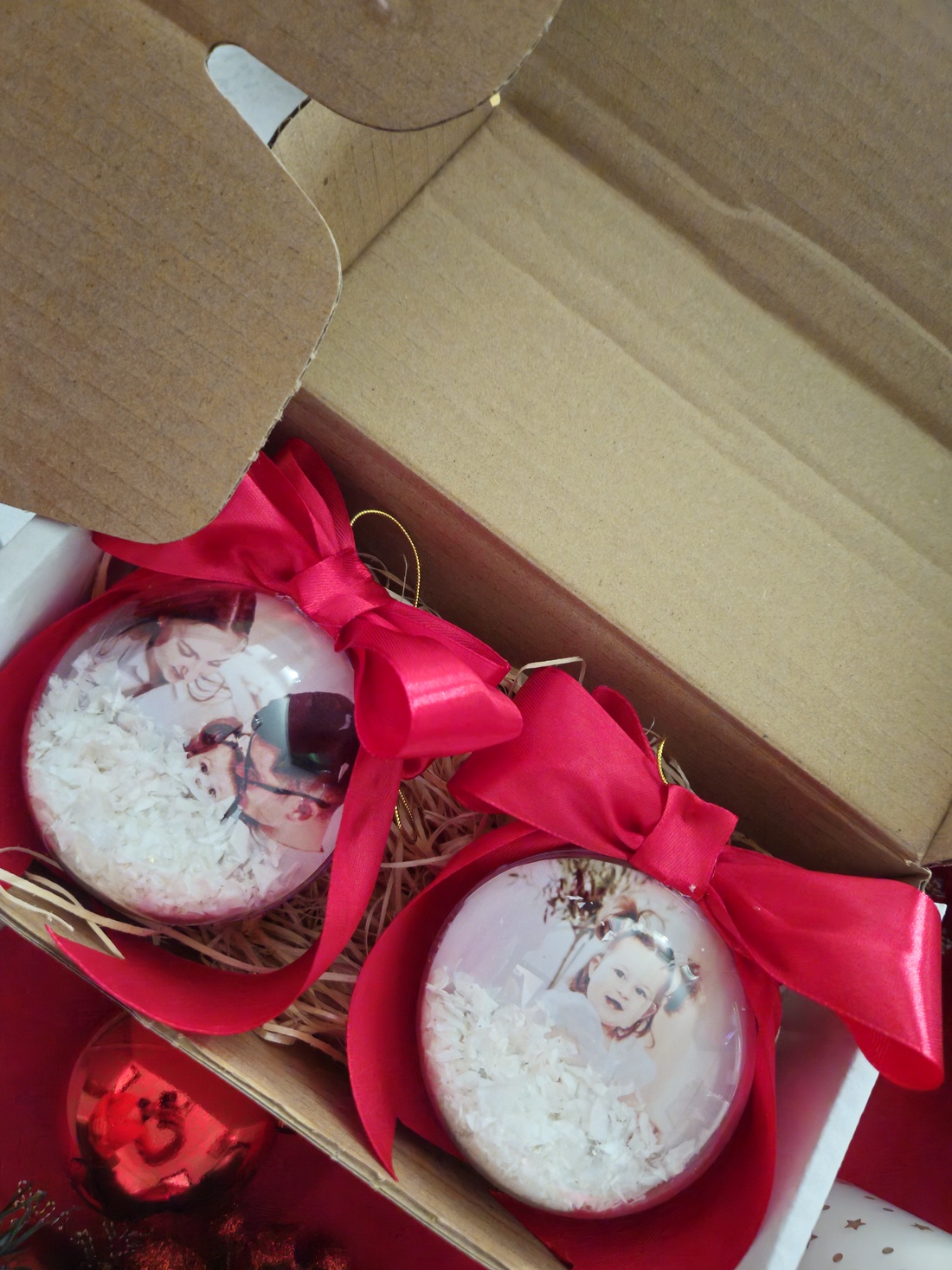 Glob cu fotografie personalizat - crăciun - decorațiuni de crăciun de casă - globuri de crăciun - Artynos.ro