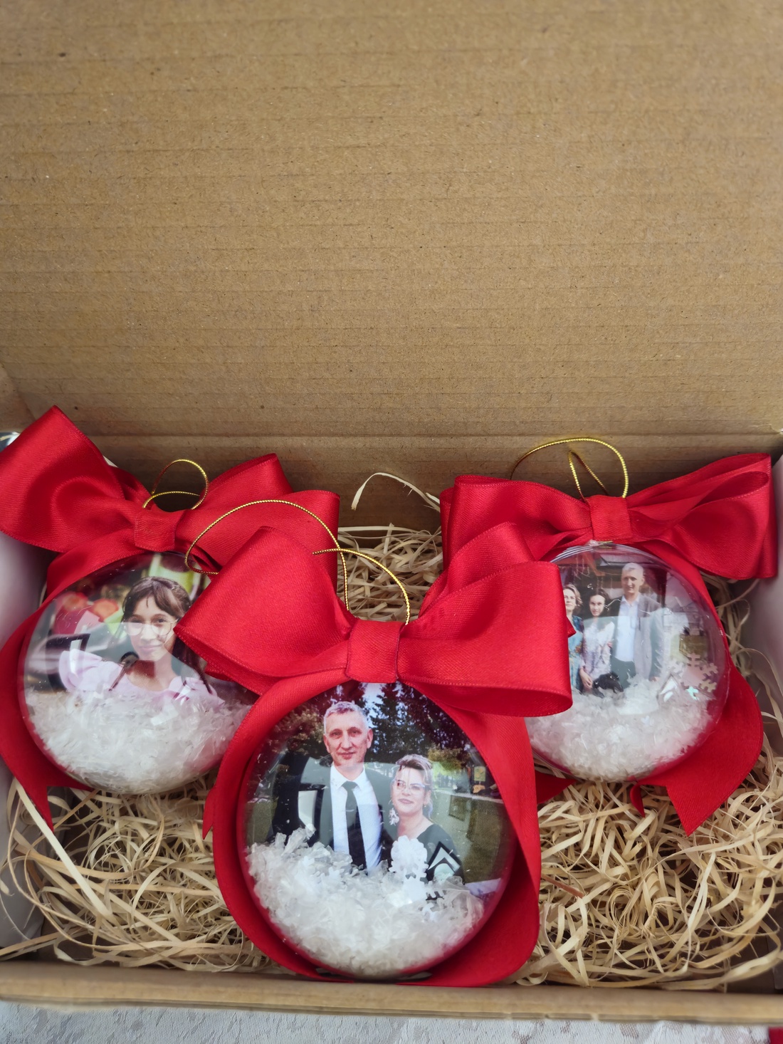 Glob cu fotografie personalizat - crăciun - decorațiuni de crăciun de casă - globuri de crăciun - Artynos.ro