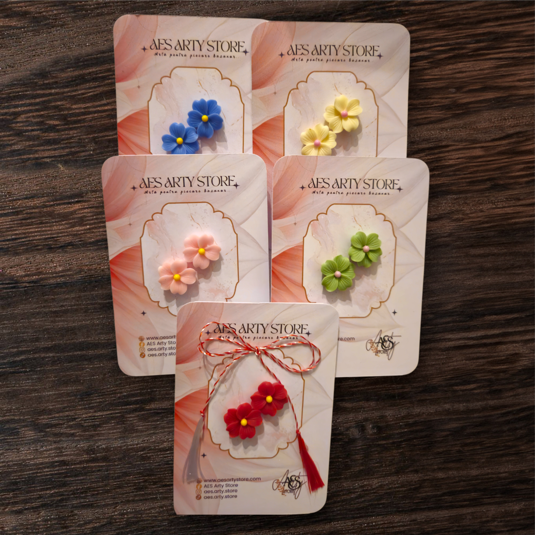 Cercei Flower Power - bijuterii - cercei - cercei cu figurine - Artynos.ro