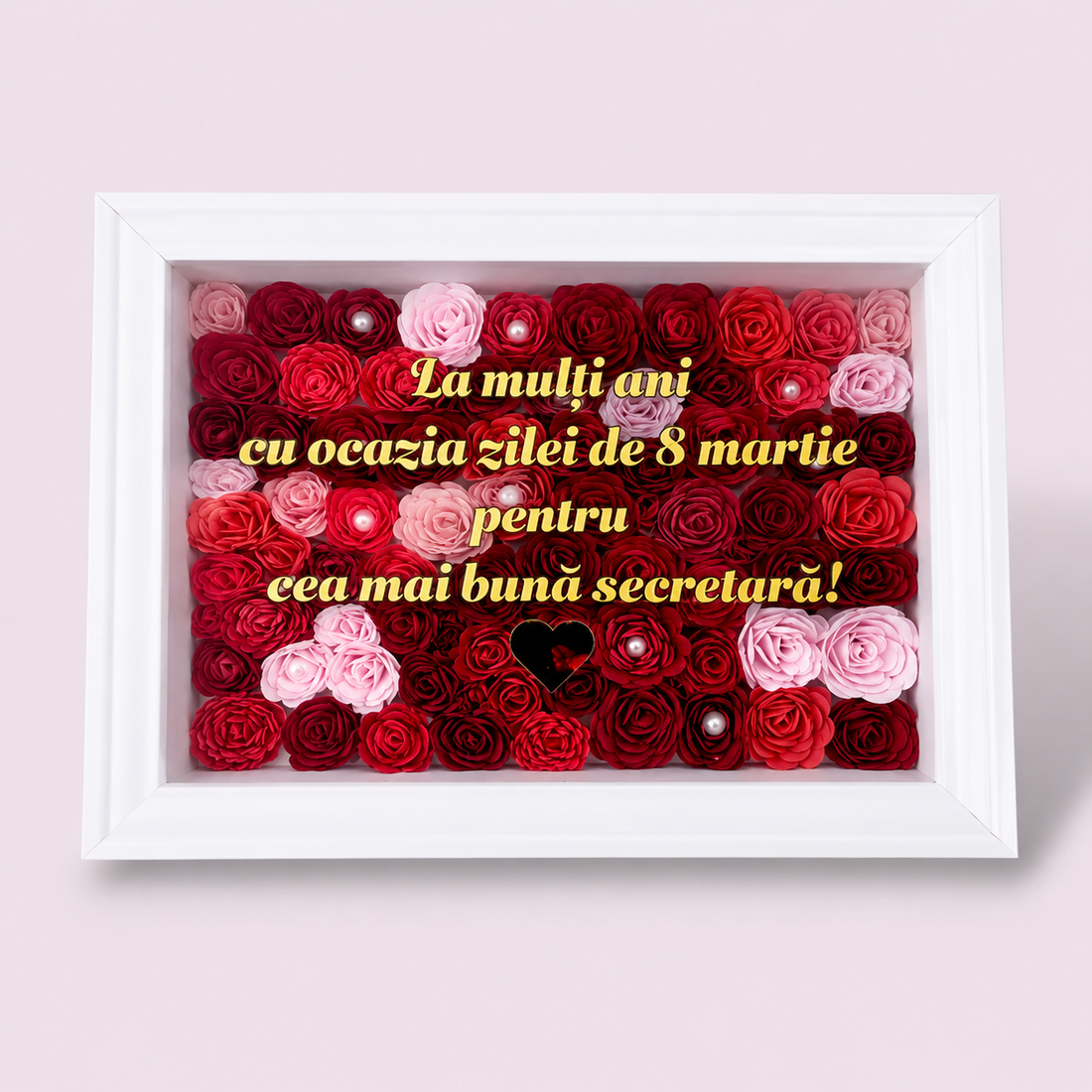 Ramă decorativă cu flori 3D din hârtie cartonată � personalizată după dorința ta - arte vizuale și accesorii  - imagini cu broderii - alte tablouri textil - Artynos.ro
