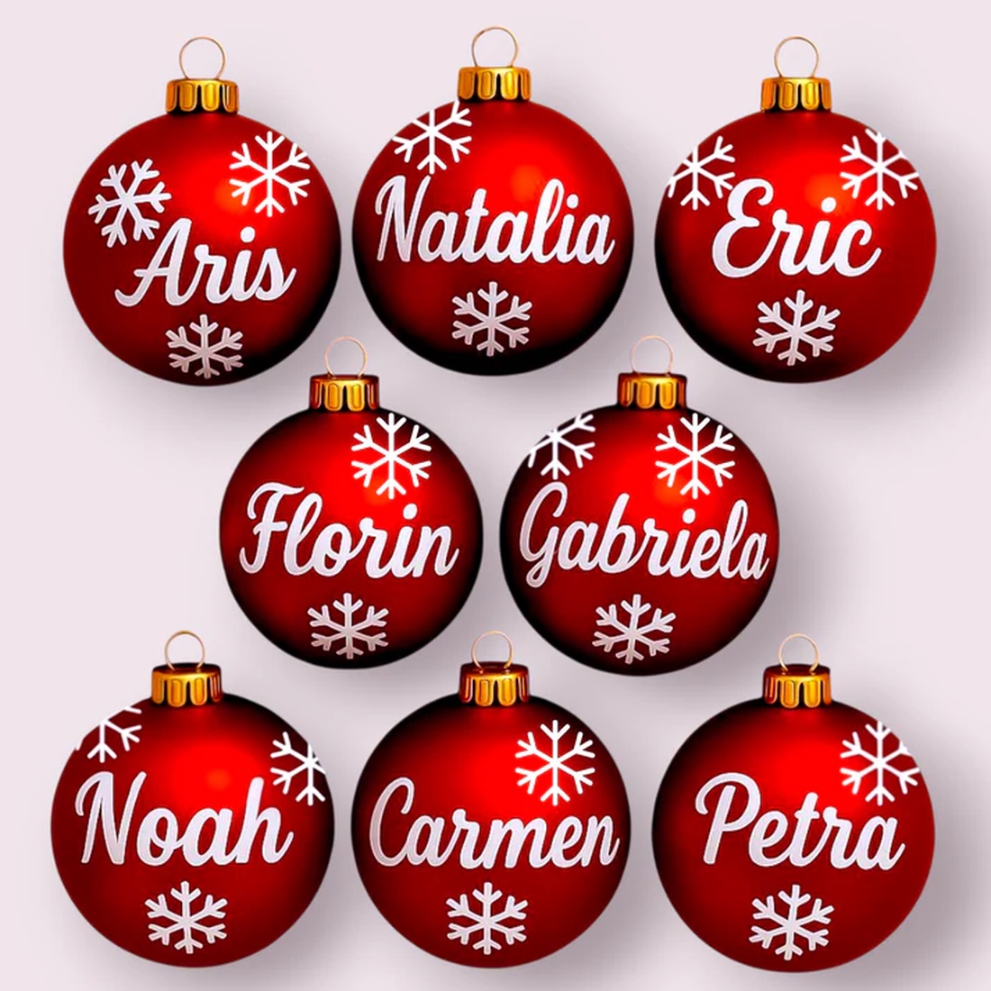 Glob personalizat cu nume - crăciun - decorațiuni de crăciun de casă - globuri de crăciun - Artynos.ro