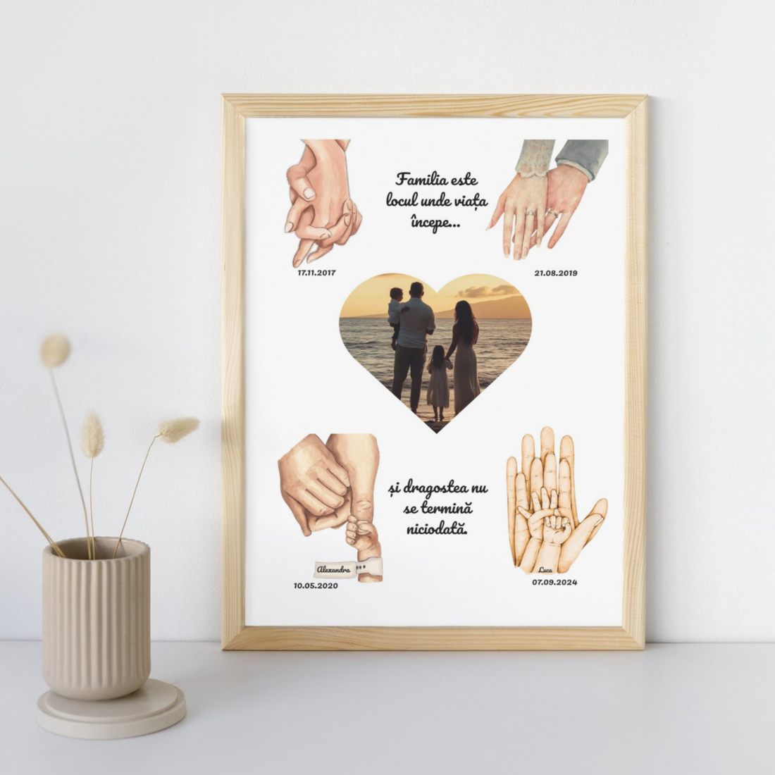Tablou Familie - date importante - casă & stil de viață - decorațiuni de casă - picturi murale - imagini 3d - Artynos.ro