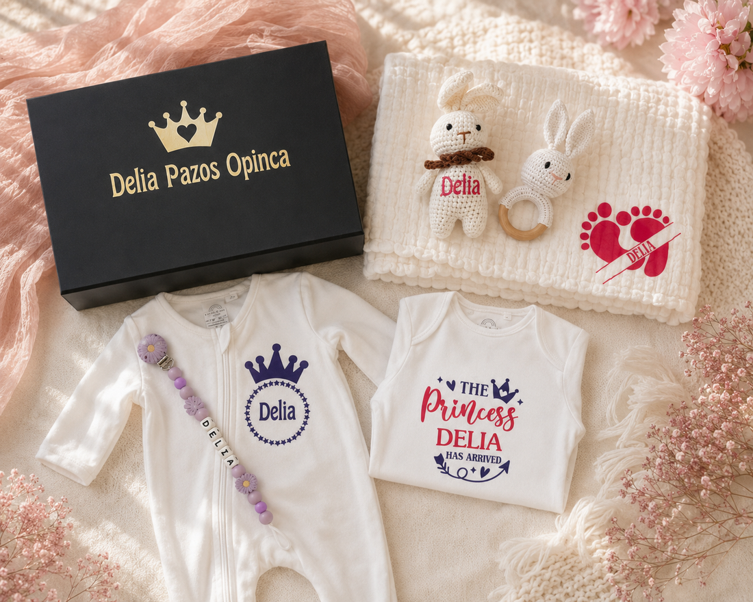 Cutie cadou nou-născut personalizată - jucării și echipamente pentru copii - daruri de botez - Artynos.ro