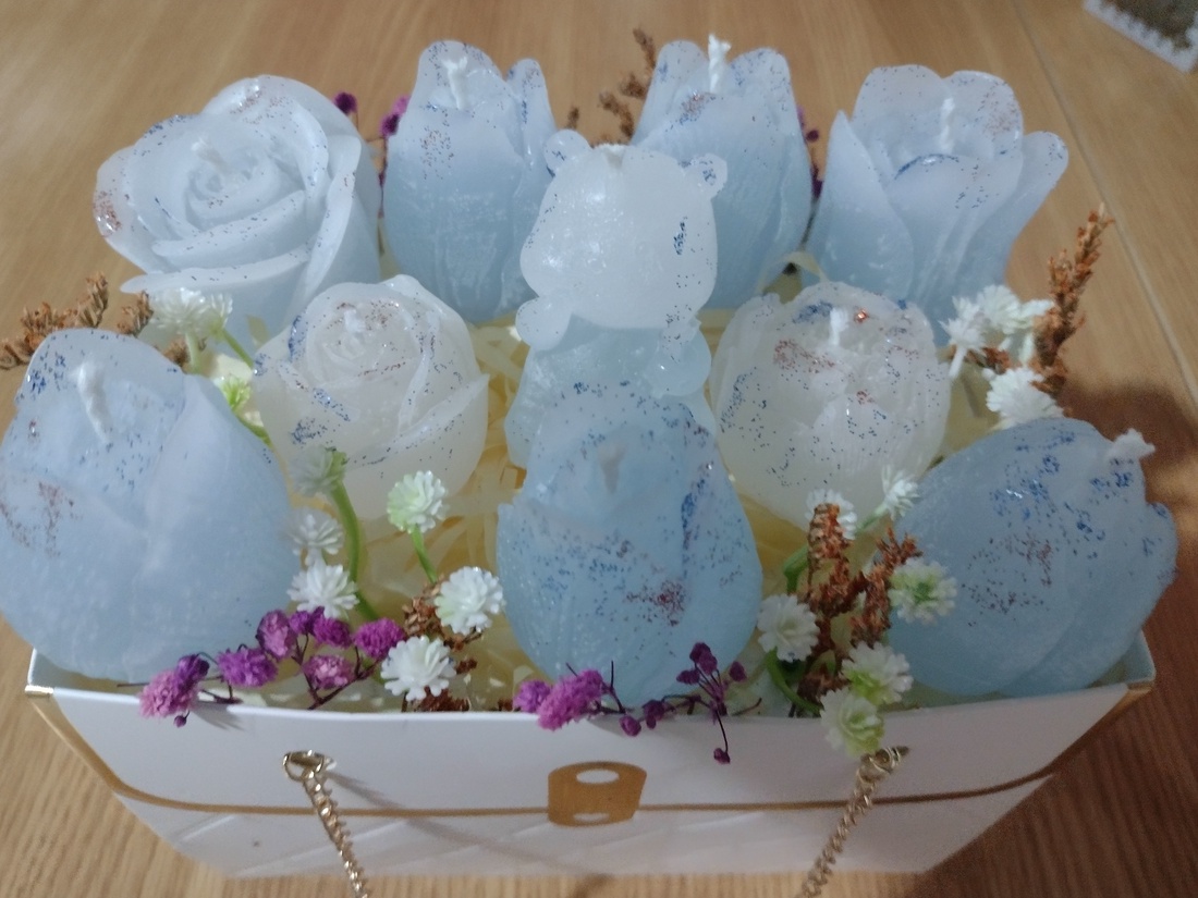 Geanta alba - casă & stil de viață - lumânări, parfumuri, arome - ceară parfumată - Artynos.ro