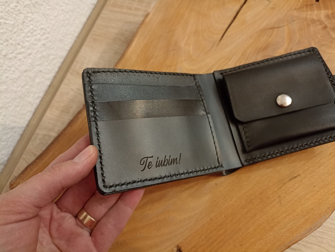 Portofel barbatesc din piele naturala pictat sau gravat LASER la comanda - genți și portofele - portofele, huse, suporturi - portofele - portofel bărbați - Artynos.ro