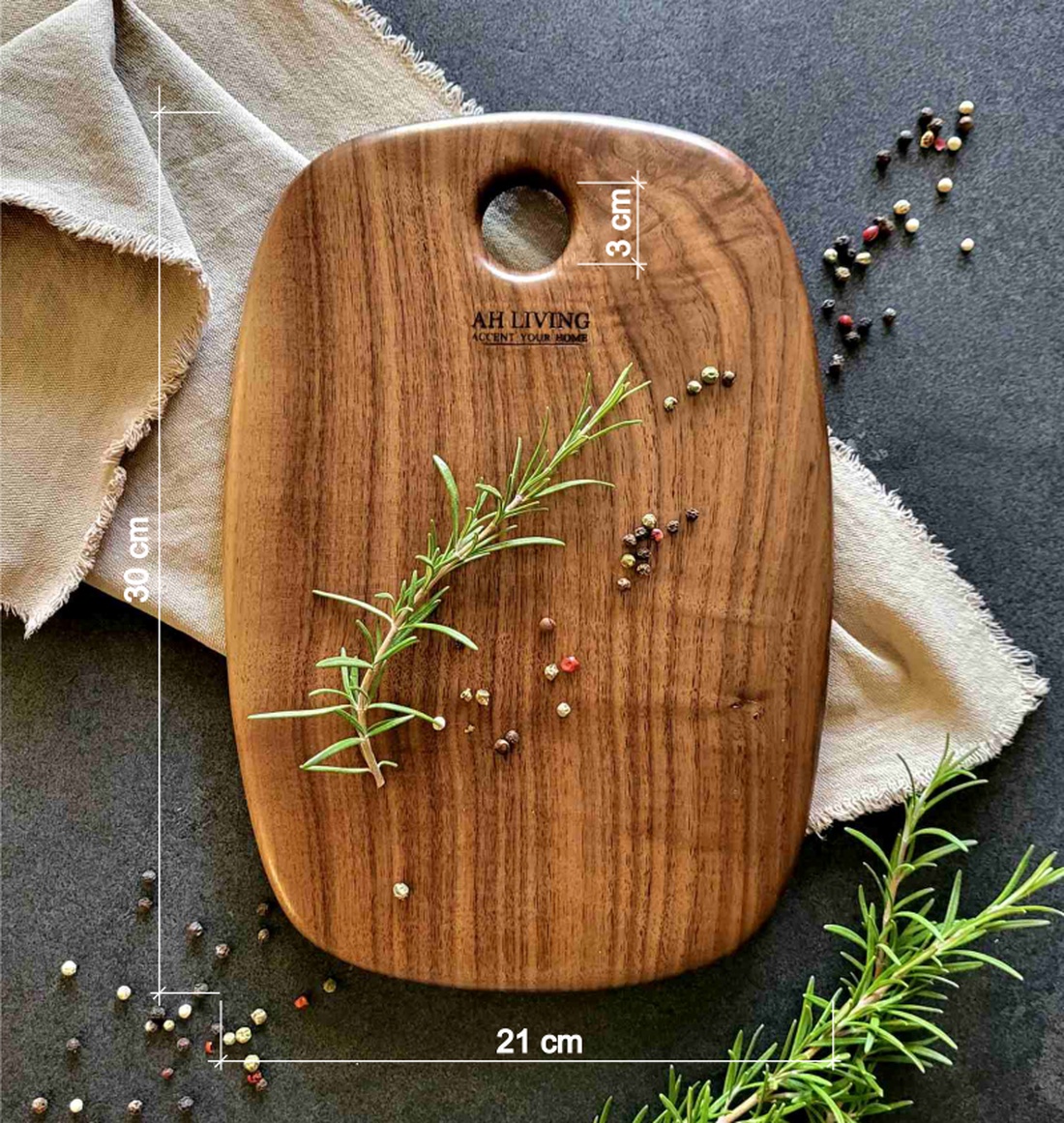 Platou servire din lemn de Nuc American - casă & stil de viață - echipamente de bucătărie - accesorii de gătit - tocătoare - Artynos.ro